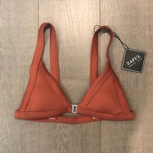 NWOT Zaful Bikini Top - Orange / Brown - Size S
